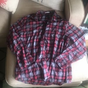 Red and Grey ‘Good Man’ Plaid Shirt